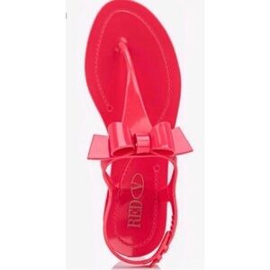 RED Valentino bow jelly sandals
